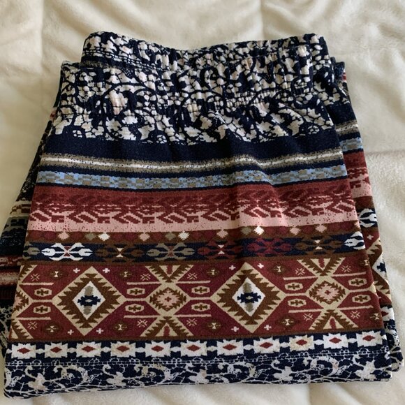 Navy/Rust Leggins by WinWin - Picture 4 of 4